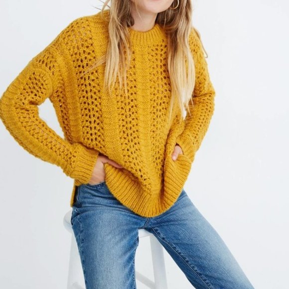 Madewell Windemere Pointelle Pullover Sweater - Picture 1 of 7